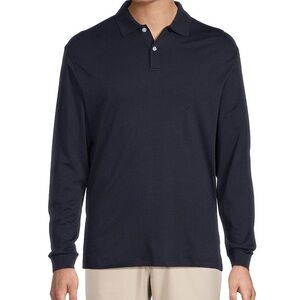 Roundtree & Yorke Dark Blue Long Sleeve Polo